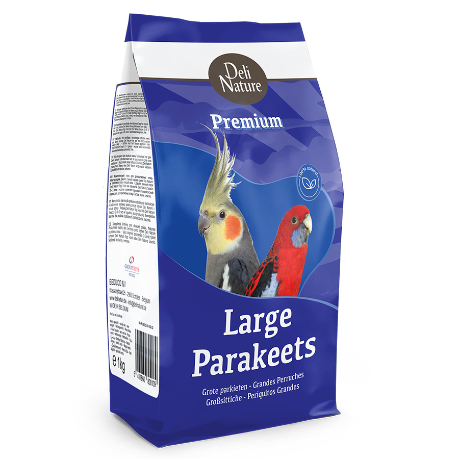 Семенен микс за средни папагали 1 кг.  Deli Nature Premium Large Parakeets